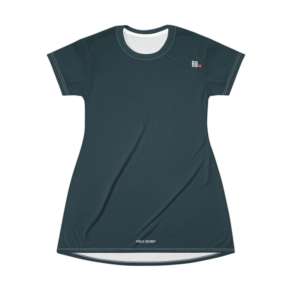 Public Decency Tee Dress · Deep Water