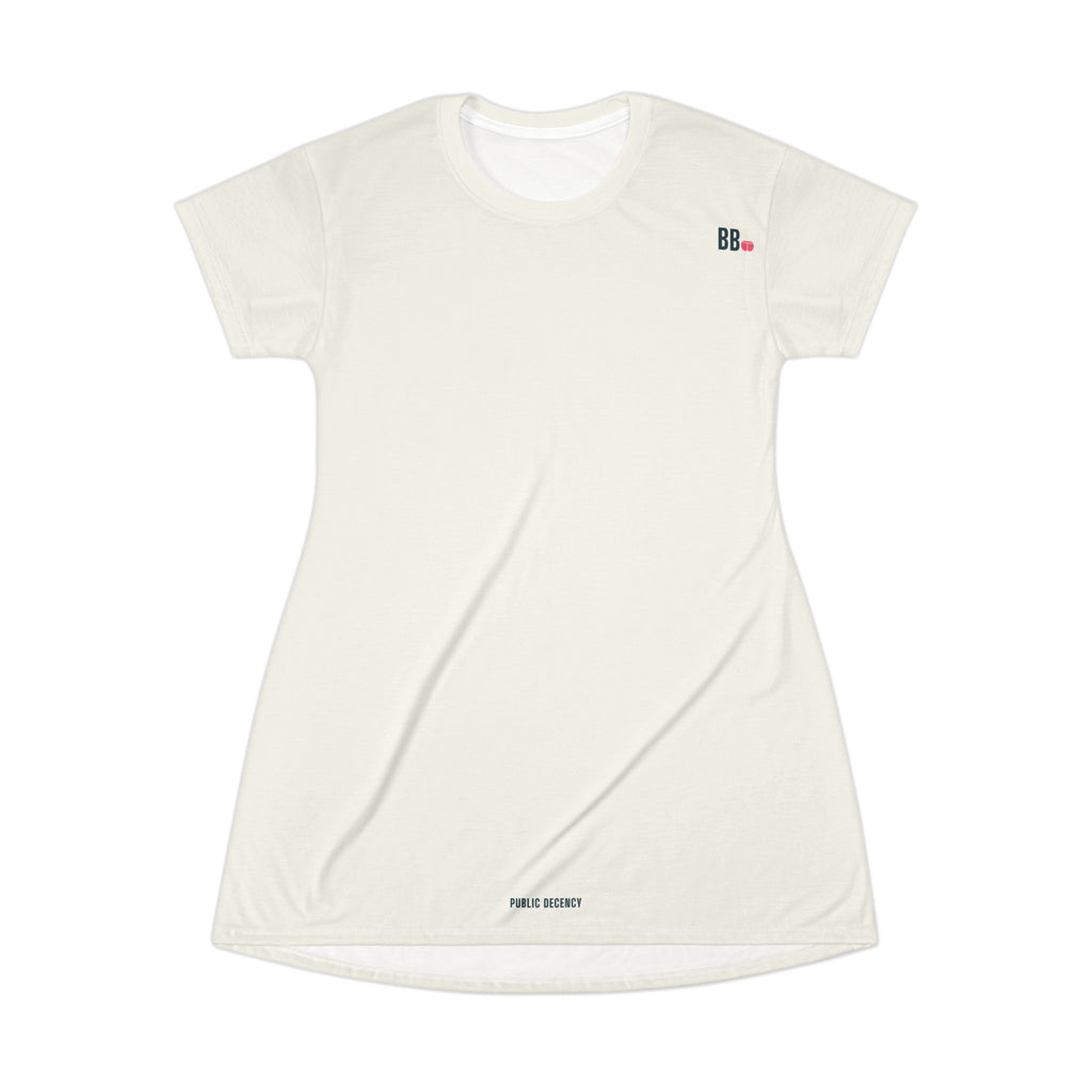 Public Decency Tee Dress · Cream