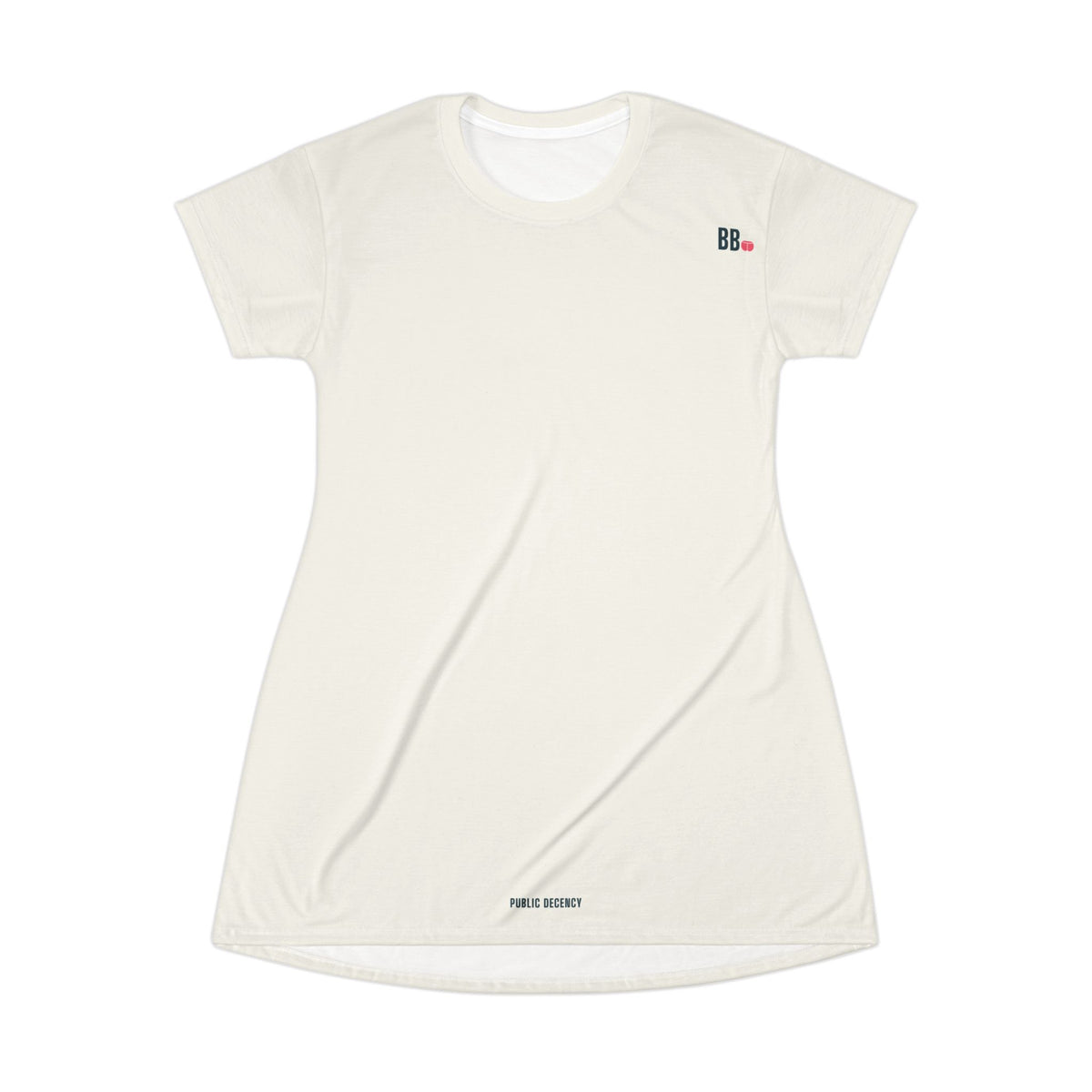 Public Decency Tee Dress · Cream