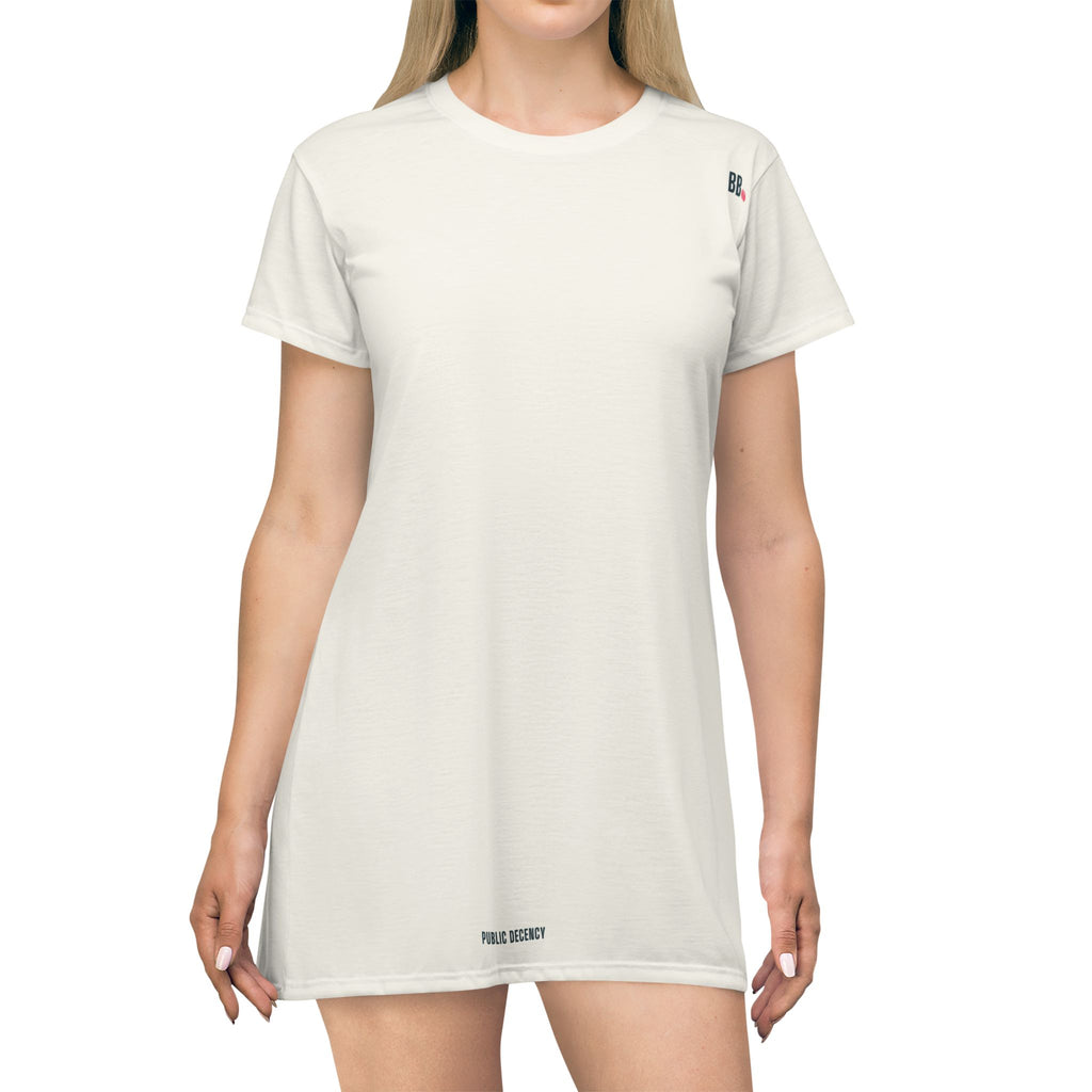 Public Decency Tee Dress · Cream