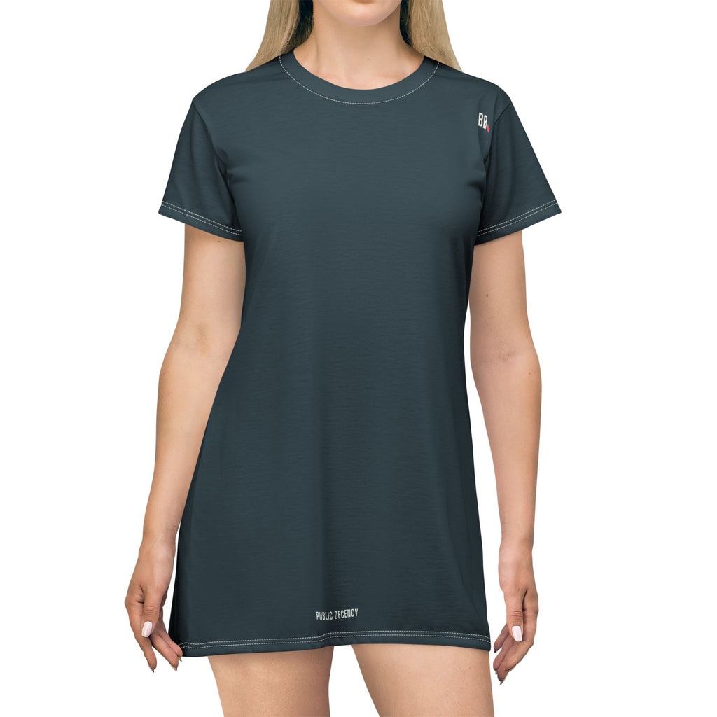 Public Decency Tee Dress · Deep Water